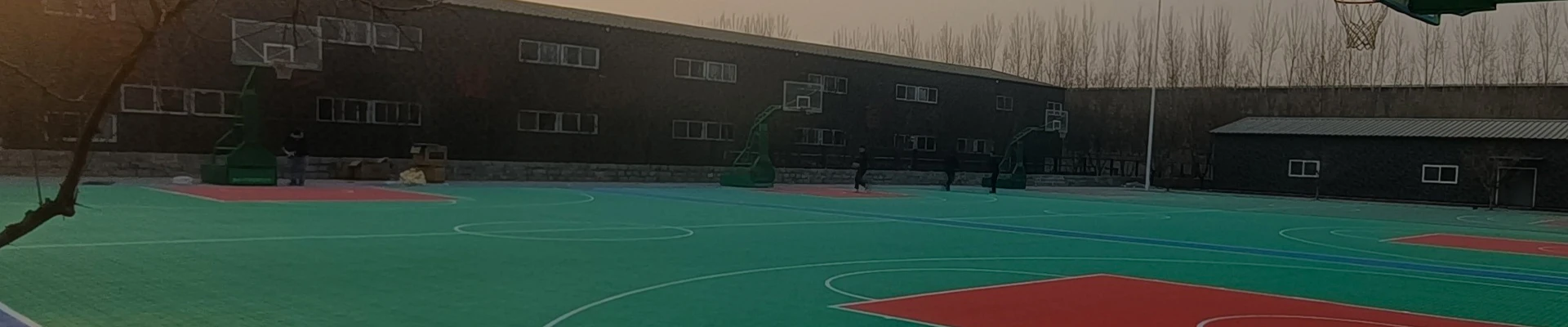 floor for tennis court and basketball court